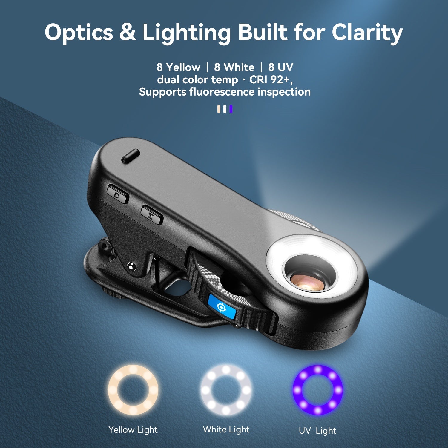 40X-80X-120X Portable Phone Microscope with CPL Filter