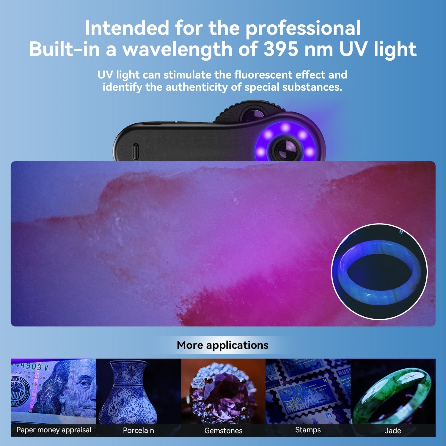 40X-80X-120X Portable Phone Microscope with CPL Filter